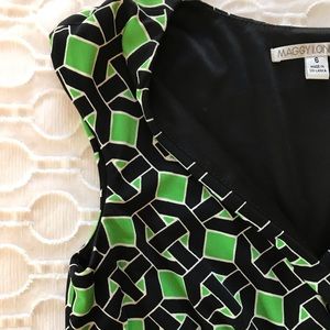 Maggy London size 6 -  black and green dress